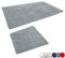 Casalanas | Modell Levante | rutschfestes Badteppich Set | Badvorleger | Badematte aus 100% Natur-Baumwolle | Badezimmergarnitur 2-teilig (60x60cm + 120x70cm) | Badezimmerteppich in Farbe Grau