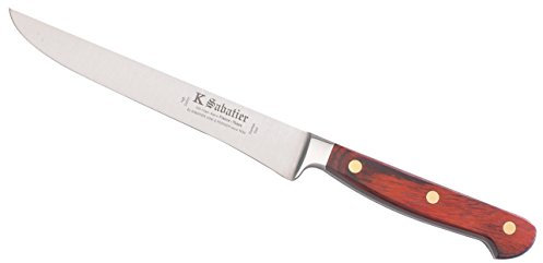 K SABATIER - Désosser 15 Cm Gamme Auvergne - Acier Inoxydable - Manche Bois - 100% Forge - Entièrement Fabrique en France