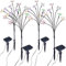 Lunartec LED Pflanzen: 4er-Set Solar-LED-Lichtersträucher mit 8 Blüten und Erdspieß, 50 cm (Solar-Blumen, Zweig, Weihnachtsbeleuchtung)