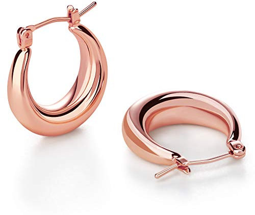 LILIE&WHITE Ohrringe Rosegold Elegante Roségold Creolen für Damen, Stilvoll und Zeitlos