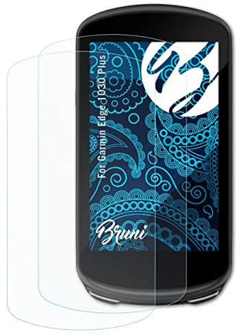 Bruni Schutzfolie kompatibel mit Garmin Edge 1030 Plus Folie, glasklare Displayschutzfolie (2X)