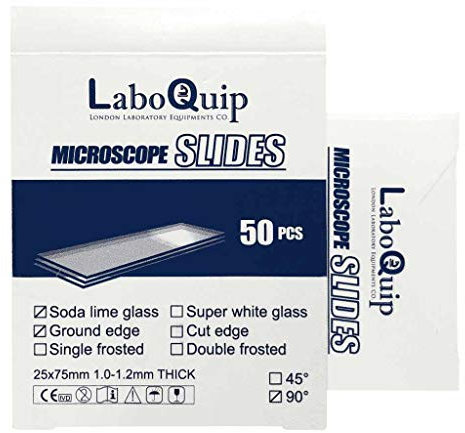 LaboQuip Microscope Slide - Blank (7101) - Ground Edge (Pack of 50pcs)