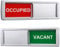 Sliding Vacant/occupied Door Sign Plaque Hotel Room Toilet Door Loo