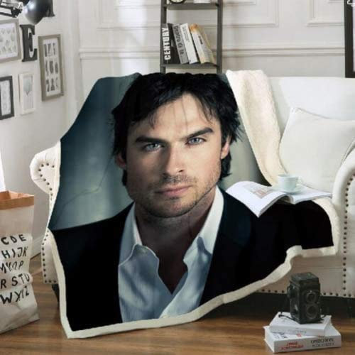 NICHIYO The Vampire Diaries Decke, Cartoon- und Animations-Fleecedecke für Erwachsene und Kinder, 100% Mikrofaser, für Schlafsofa und Sofa (1.150 x 200 cm)