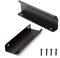 S-H KINHARD 2 Pcs Concealed Handle Pulls Drawer Curved Handle Pull, 120 mm/ 4.72 in Black Finger Edge Pull, Invisible Pull Handles Can be Used in Kitchens, Cabinets, Drawers, Wardrobes