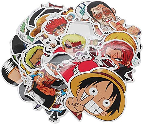 One Piece Vinyl Sticker Set mit 60 Stück Aufkleber