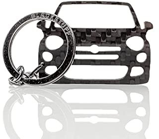 BlackStuff Portachiavi Nero in Fibra di Carbonio Compatibile con 500X BS-992