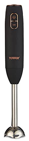 Tower Cavaletto T12059RG Stick Blender with Turbo Function, 600W, Black and Rose Gold