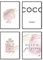 Postertech® Premium Poster Set | 4 Bilder als stilvolle Wanddeko | 4X DIN A4 | Hello gorgeous Coco Parfum Frau (Set #4)
