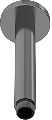 nuie ARM715 Arvan Modern Bathroom Round Ceiling Mount Shower Arm, 150mm, Brushed Pewter
