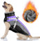 Nasjac Winter Hundemantel mit abnehmbarem Geschirr, wasserdichte Fleece warm hundejacke für kleine mittlere große Hunde, reflektierende einstellbare pelzige Hundekleidung Outdoor Hunter Weste