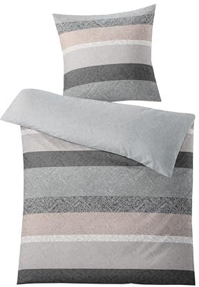 Kleine Wolke Bettwäsche Gwen Mako-Satin Taupe Größe 155x220 cm (80x80 cm)