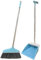 Roellgs Kit de escoba y recogedor vertical de mango largo, combo de recogedor para limpieza del hogar (azul)
