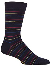 SockShop Mens and Ladies Striped Colour Burst Bamboo Socks with Smooth Toe Seams Pack of 1 Flashing Lights 4-8