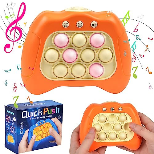 Vibbang Pop it Elektronisches Spiel, Pop It Fidget Spielzeug, Quick Push Bubble Game, Sensorspiel Dekompression Spielzeug, Puzzle-Spielmaschine Antistress Reise Spiel Geschenk für Kinder Erwachsen