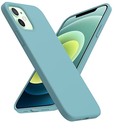 ACRONIX Liquid Silicone Case Compatible with iPhone 12/12 Pro 6.1 inch, 3 Layers Full Body Protective Covered Soft Gel Rubber Case Cover with Microfiber Lining-Cactus