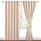 Hiasan Lot de 2 rideaux occultants avec œillets - Beige - 228 x 228 cm (largeur x hauteur) - Rideaux coulissants doux pour chambre à coucher, salon, etc.