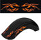 coppia adesivi per parafango moto motocicletta scooter TRIBALE custom racing edition universale decal scegli colore cod.1864 (035 Arancione)