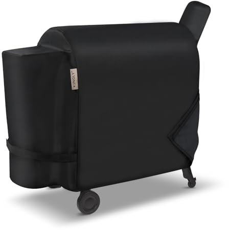 Pelletgrill-Abdeckung für Traeger Pro 34/780 Serie, 600D strapazierfähiges, reißfestes Material, wasserdicht, UV- und lichtbeständig, Grillabdeckung mit Riemen und Reißverschlüssen für Traeger Texas