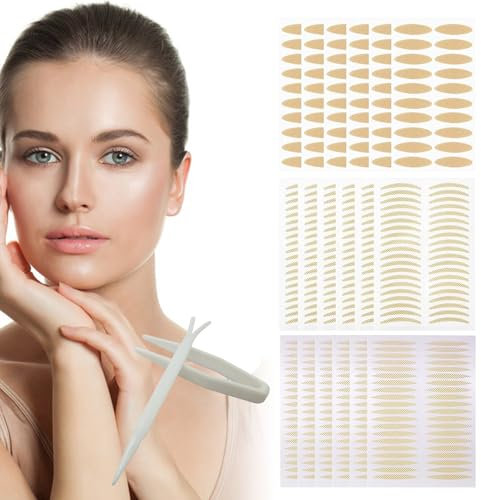 Schlupflider Stripes,Double-Sided Eyelid Tapes,720 Stück Augenlid Stripes Unsichtbare,Augenlidklebeband,Schlupflider Tapes,UnsichtbareSofort-Lidstraffung für Unebenheiten/Tropfen/Haubenlider