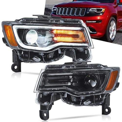 VLAND Scheinwerfer-Set kompatibel mit 2014-2022 Jeep Grand Cherokee, WK2, Blau DRL