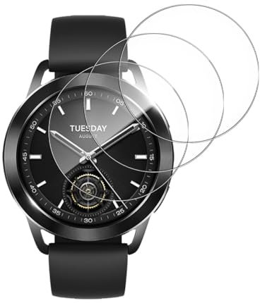 GEEMEE für Xiaomi Watch S3 für Panzerglas Schutzfolie,【3 Stück】 9H Härte Easy Installation, Premium Bruchsicher Gehärtetes Glas Schutzfolie für MI Watch S3