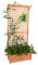 TANGZON Wooden Planter with Trellis, Freestanding Raised Garden Bed for Vine Climbing Plant Flower, Outdoor Elevated Trough Planter Support Box (with Hanging Roof, Orange, 75x33x183cm)