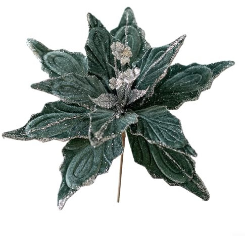 Schöner Weihnachtsstern zum Aufhängen, 28 cm, Weinrot, Weihnachtsbaumschmuck (grün)