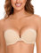 Upushall Front Closure Push Up Strapless Bras for Women Balconette Padded Add 2 Cups Racerback Bra Underwire, Nude, 32A