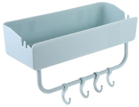 Amosfun Estante De Almacenamiento De Pared Para Baño, Soporte Para Brochas De Maquillaje, Escurridor Para Baño, Estante Montado En La Pared Para Cocina