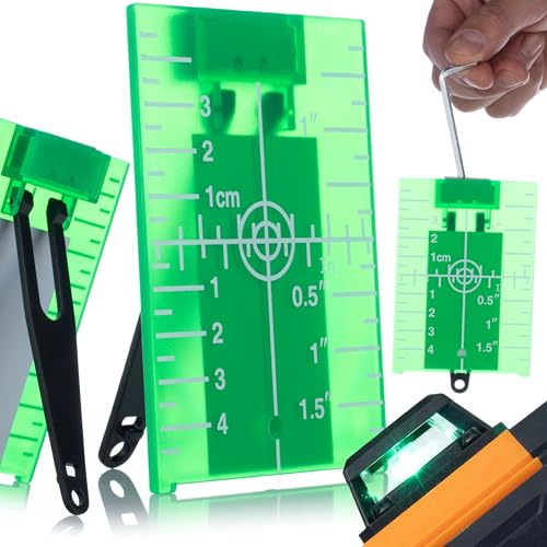 Rosfix Laserzielscheibe PLATE Grün 10x7cm Magnet Ständer Skala3D