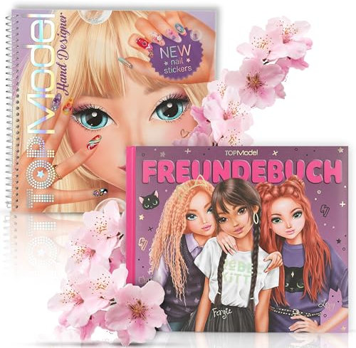 TOPModel Freundebuch Rebel Kitty – Dein stylisches Erinnerungsbuch mit Platz für alle Freundschaften, coolen Momenten und Geheimnissen. Dazu: TOPModel Hand Designer Malbuch für kreative Nageldesigns
