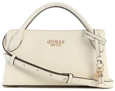 GUESS Fedana Small Girlfriend Satchel Cream White