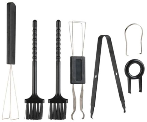 Bkemkri 7Pcs Keycap Remover, Keyboard Switch Puller Kit Keycap Remover Tools, Switch Puller Keycap Puller Keyboard Brush and Precision Tweezers, Stainless Steel Keycap Switch Puller for Keyboard