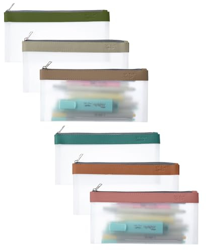 Mr. Pen- Clear Pencil Pouch, 3 Pack, Clear Pencil Case, Natural Glow