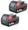 2 Pack 5.5Ah 18V Replacement for Milwaukee 18V Battery Compatible with Milwaukee M-18 Battery 48-11-1850 48-11-1852 48-11-1820 48-11-1828 48-11-1830 Cordless Power Tools