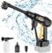 Nananuu Pistola per idropulitrice senza fili, compatibile con Makita 18 V (senza batteria), idropulitrice portatile ad alta potenza (21 V, 20 bar, ad alto flusso) 6 in 1 con tubo da 5 m, per giardino