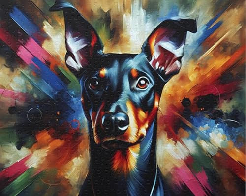 Manchester Terrier Dog Jigsaw Puzzle | 1000 Pieces | Gifts For Family, Kids, Pet Dog Lovers
