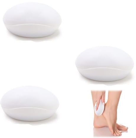 3 PCS Foot Grinder, Egg Shape Foot Scrubber, Perfect for Foot Spa, Egg Shape Foot Grinder, for Home Spa and Salon, Ideal for Foot Spa (White)