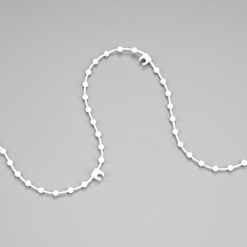 15 Meter 150 Clips Vertical Blind Bottom Chain for 3.5 Inch 89mm Slats,Vertical Blinds Repair Parts,Durable White Plastic Blind Chain,Adjustable Length