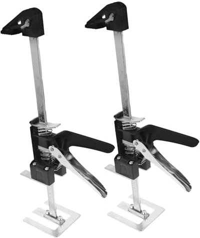 VILLCASE 2pcs Manual Tile Height Adjuster Tool Labour Saving Arm Lifting Device for Easy Wall Tile Installation Durable and Portable Hand Jack for Home Renovation and Woodworking Projects