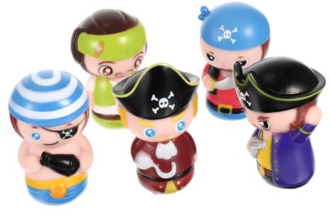 TOBBOMEY 5 Stück Piraten Fingerpuppen Lustige Handpuppen für Interaktive Erzählspielzeuge für Geschichten für Party Kindergarten und Familienspiele