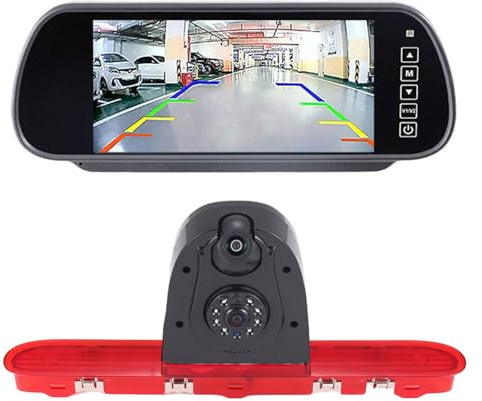 HD IP68 1280 pixels - Double caméra de recul - Aide au stationnement - Avec angle réglable - Remplacement pour Citroën Jumpy/Spacetourer/Peugeot Expert/Traveller/Toyota Proace (caméra de recul +