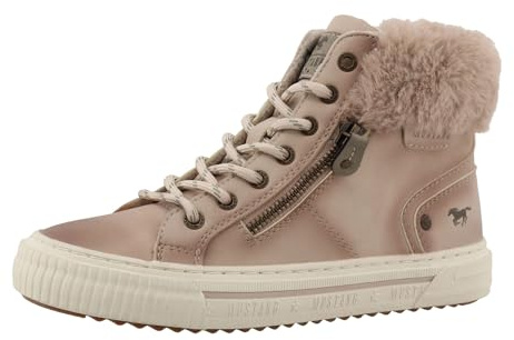 MUSTANG Damen Sneaker Kalua | Erwachsene Sneaker Mid-Top | 15M0112003 | Weite G | Reißverschluss | Synthetik | Cream (00182) | 38 EU