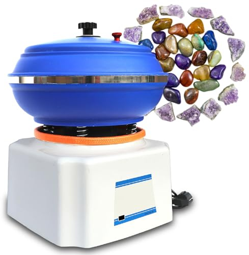 TBANVOO Polierer Vibrations-Tumbler, Schmuck-Vibrations-Poliermaschine, Vibrations-Schleif-Tumbler-Polierer zum Polieren von Kleinen Metallteilen Schmuck Jade-Schmuck Achat