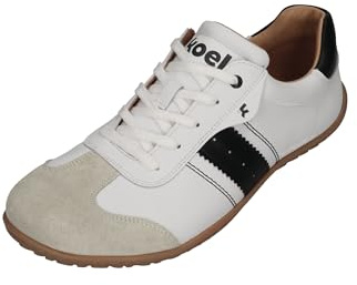 KOEL Herren Barefoot Sneakers ILO NAPA Suede 3.0 Off White Black