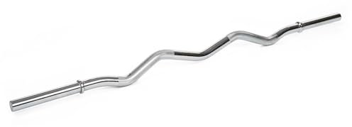 Sport-Thieme Curlstange ø 30 mm | Mit oder ohne Sicherheitsgewinde | Belastbar bis 180 kg | Inkl. 2 Stellringe | Gerändelte Grifffläche | 120 cm x ø 30 mm | 7,5 kg