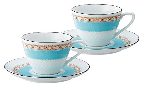 Noritake Fine Po Sen Hamming taza azul y platillo par ajustado P5389L/1645 (Jap?n importaci?n / El paquete y el manual est?n escritos en japon?s)