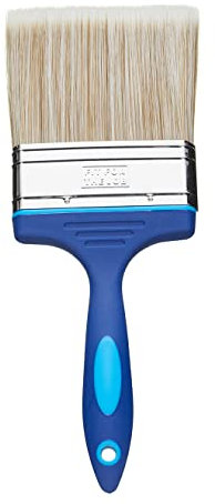 Fit For The Job 4 inch No Bristle Loss DIY Paint Brush For A Smooth Finish Painting with Emulsion, Gloss and Satin Paints on Walls, Ceilings, Furniture, Wood & Metal, 4 100mm
