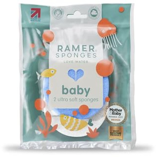 Ramer Ultra Soft Baby Twin Pack Sponges (Blue & White)